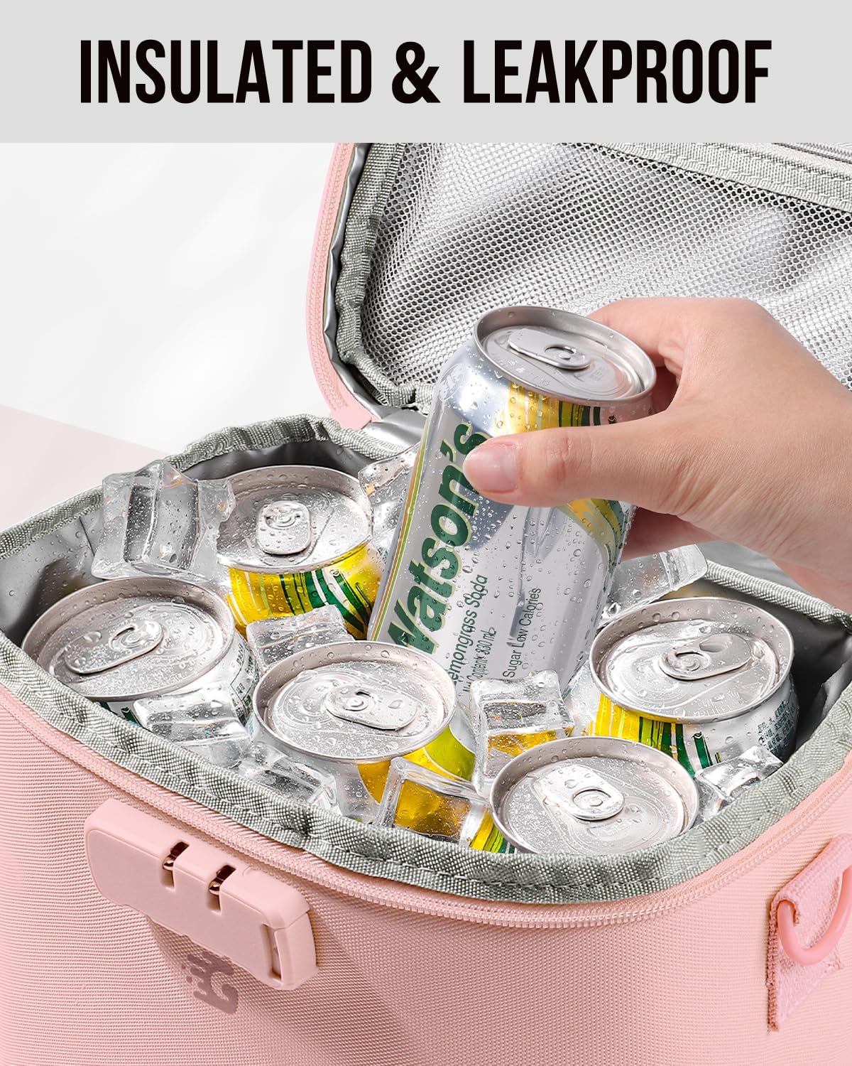 Lockable Lunch Box Bag Women Girls - Insulated Waterproof Leakproof Lightweight Reusable Cooler with Combination Lock for Work - Back to School Teacher Mothers Day Christmas Birthday Gifts