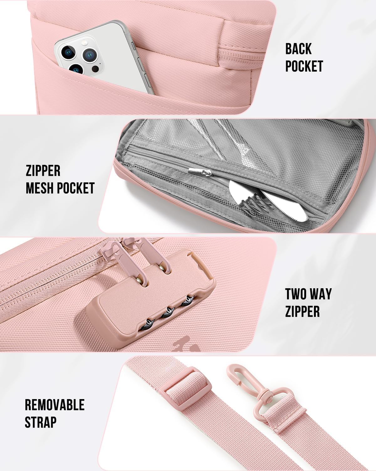 Lockable Lunch Box Bag Women Girls - Insulated Waterproof Leakproof Lightweight Reusable Cooler with Combination Lock for Work - Back to School Teacher Mothers Day Christmas Birthday Gifts