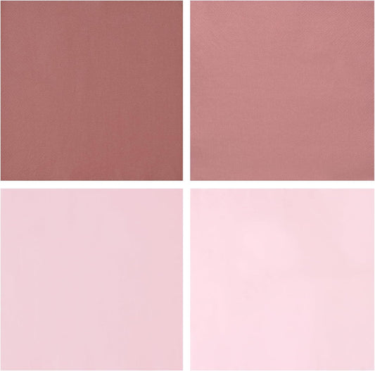 100Pcs Dusty Pink Party Napkins Gradient Pink Disposable Paper Napkins 4 Colors 6.5" Dinner Luncheon Cocktail Napkins for Birthday Wedding Baby Shower Party Supplies