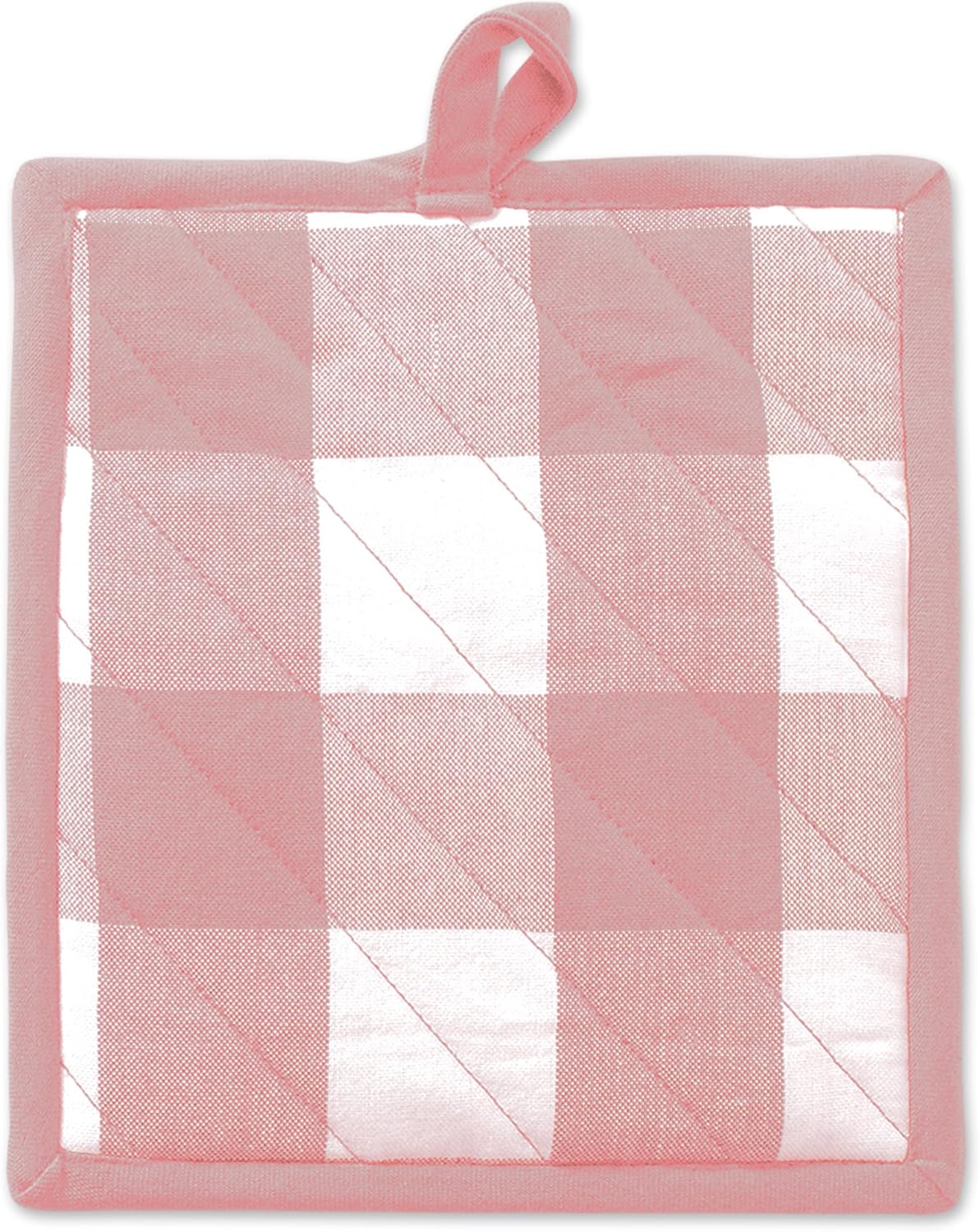 Buffalo Check Kitchen Collection, Classic Farmhouse Kitchen Set, Potholder, One Size, Pink &White, 2 Piece