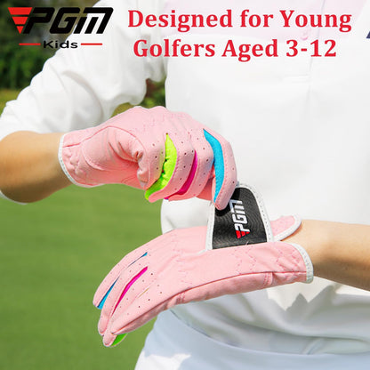 Kids Golf Gloves,Youth Golf Glove for Gilrls and Boys,Junior Golf Glove for Left Hand and Right Hand(2pcs)