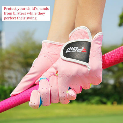 Kids Golf Gloves,Youth Golf Glove for Gilrls and Boys,Junior Golf Glove for Left Hand and Right Hand(2pcs)