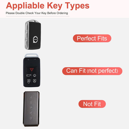 Key Fob Cover Compatible with Volvo, Pink Leather Crystal 360 Degree Protection Key Shell Case for XC90, XC60, XC40, S60, S90, V60, V90, Polestar 1, Polestar 2