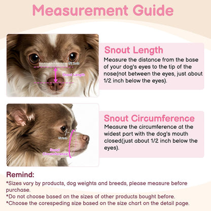 Mesh Dog Muzzle, Adjustable Muzzle for Small Short Snouted Dogs