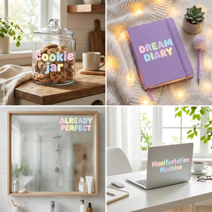 Pastel Rainbow Bubble Letter Sticker Collection - 1.25" Premium Vinyl, 10 Sheets, 5 Soft Shades: Pink, Yellow, Green, Blue, Purple - Water Resistant Balloon Alphabet 700+ PCS