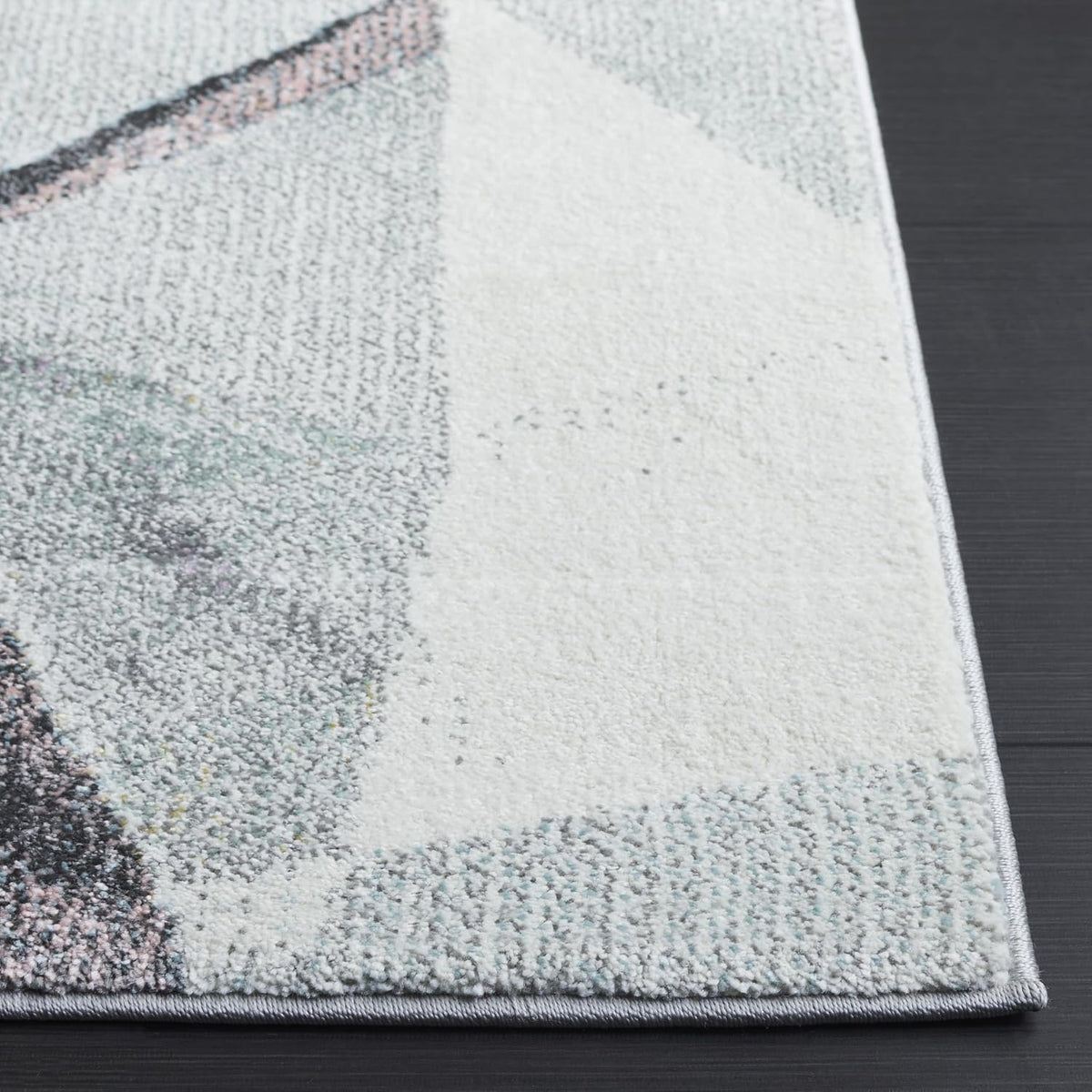 Porcello Collection Area Rug - 5'3" x 7'6", Ivory & Pink, Modern Abstract Design, Non-Shedding & Easy Care, Ideal for High Traffic Areas in Living Room, Bedroom (PRL6940A)