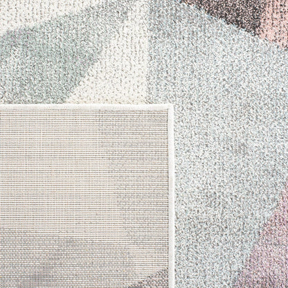 Porcello Collection Area Rug - 5'3" x 7'6", Ivory & Pink, Modern Abstract Design, Non-Shedding & Easy Care, Ideal for High Traffic Areas in Living Room, Bedroom (PRL6940A)
