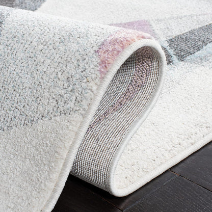Porcello Collection Area Rug - 5'3" x 7'6", Ivory & Pink, Modern Abstract Design, Non-Shedding & Easy Care, Ideal for High Traffic Areas in Living Room, Bedroom (PRL6940A)