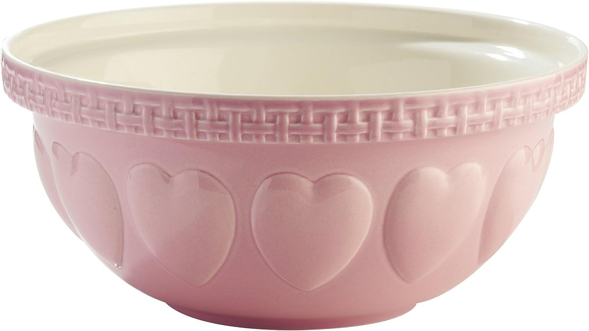 Chip Resistant Earthenware S12 Mixing Bowl, Pink, 29 cm