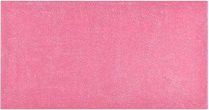 Bath Mat 39x20 Inch, Pink Solid Color Soft Absorbent Plush Rug, Non-Slip Washable Floor Mat for Bathroom Bedroom Kitchen Entryway Carpet