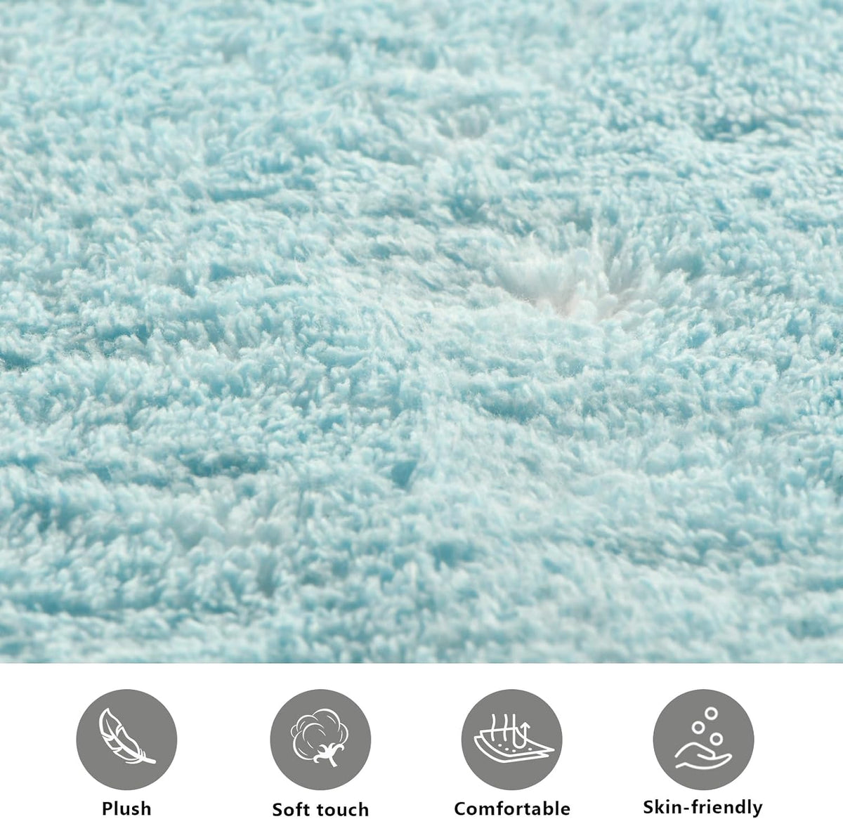 Bath Mat 39x20 Inch, Pink Solid Color Soft Absorbent Plush Rug, Non-Slip Washable Floor Mat for Bathroom Bedroom Kitchen Entryway Carpet