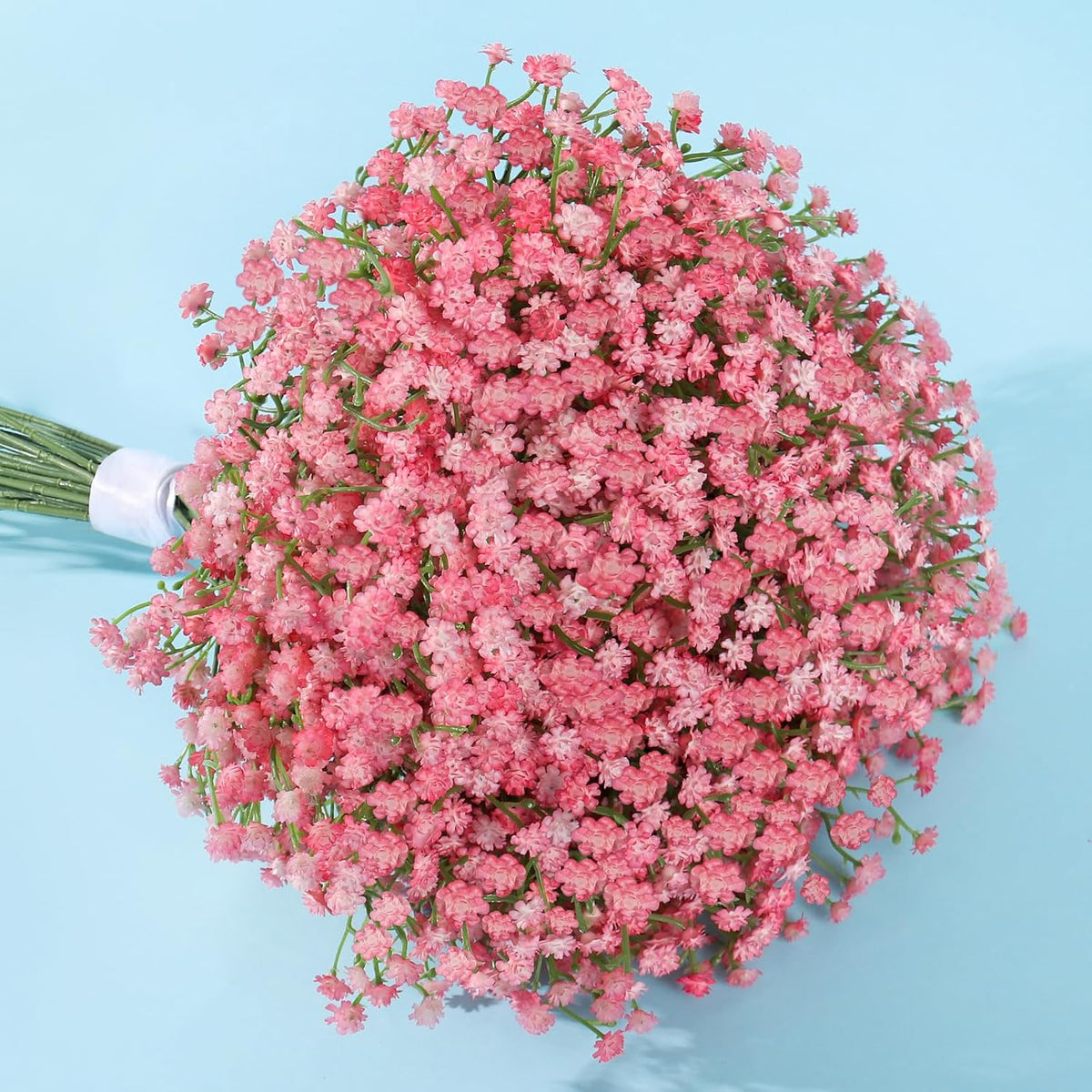 Baby Breath Flowers Artificial Bulk,6 Pcs Gypsophila Faux Pink Flowers Fake Baby Breath Real Touch Flower Bouquets for Bride Wedding Decorations Party Floral Arrangements DIY (Pink)