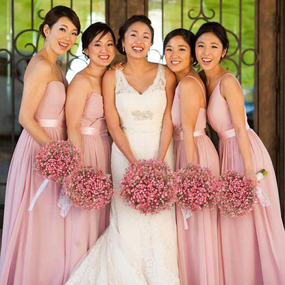 Baby Breath Flowers Artificial Bulk,6 Pcs Gypsophila Faux Pink Flowers Fake Baby Breath Real Touch Flower Bouquets for Bride Wedding Decorations Party Floral Arrangements DIY (Pink)