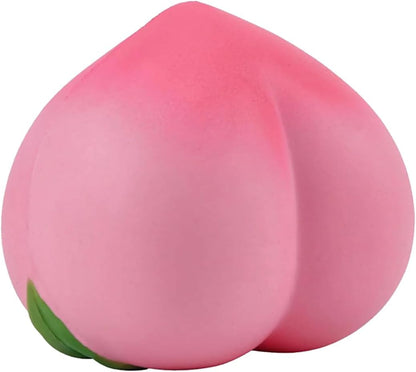 Peach Squishy, Peach Squishies Slow Rising Realistic Peach Shaped Fruit Squeeze Stress Ball Relief Toy (Pink)