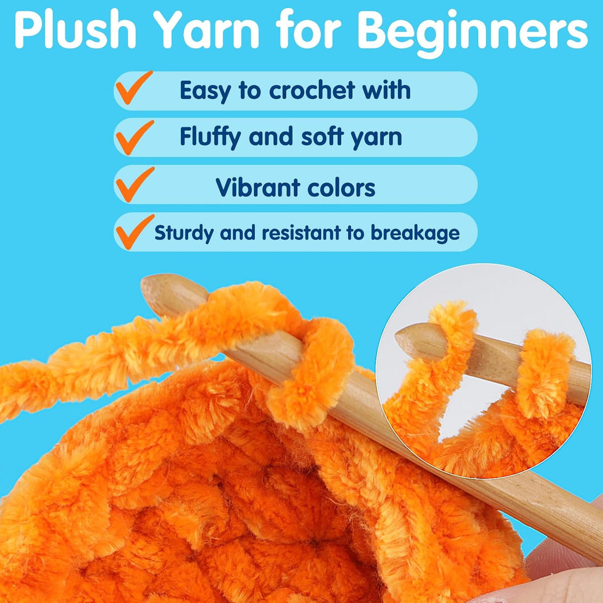 2 * 100g Fluffy Chenille Yarn for Crocheting - Chunky Velvet Yarn for Scarves Shawls, Baby Blankets, Hats Plush Toys, Plush Yarns Each Skein 49.2yd, (2, Peach Pink)