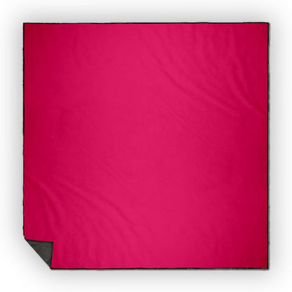 Hot Pink - Plain Simple one Solid Color - Girly Bright Vibrant neon Tropical Summery Summer Pink Picnic Blanket