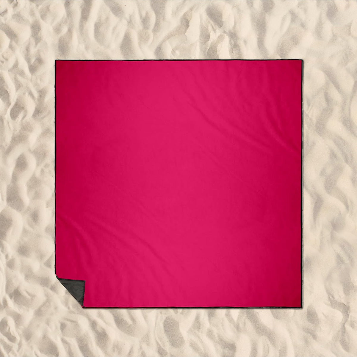 Hot Pink - Plain Simple one Solid Color - Girly Bright Vibrant neon Tropical Summery Summer Pink Picnic Blanket