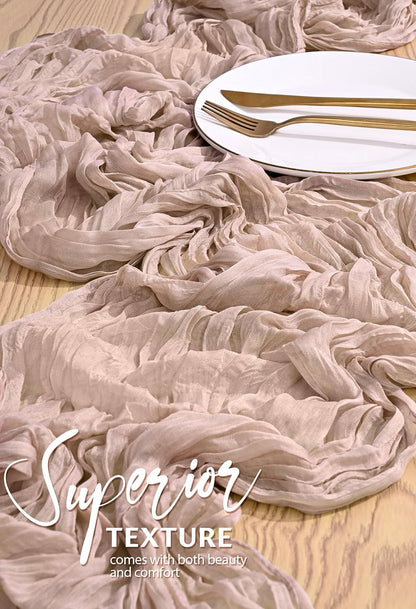 1 Pack Dusty Pink Cheesecloth Table Runner Wedding Birthday Table Decor