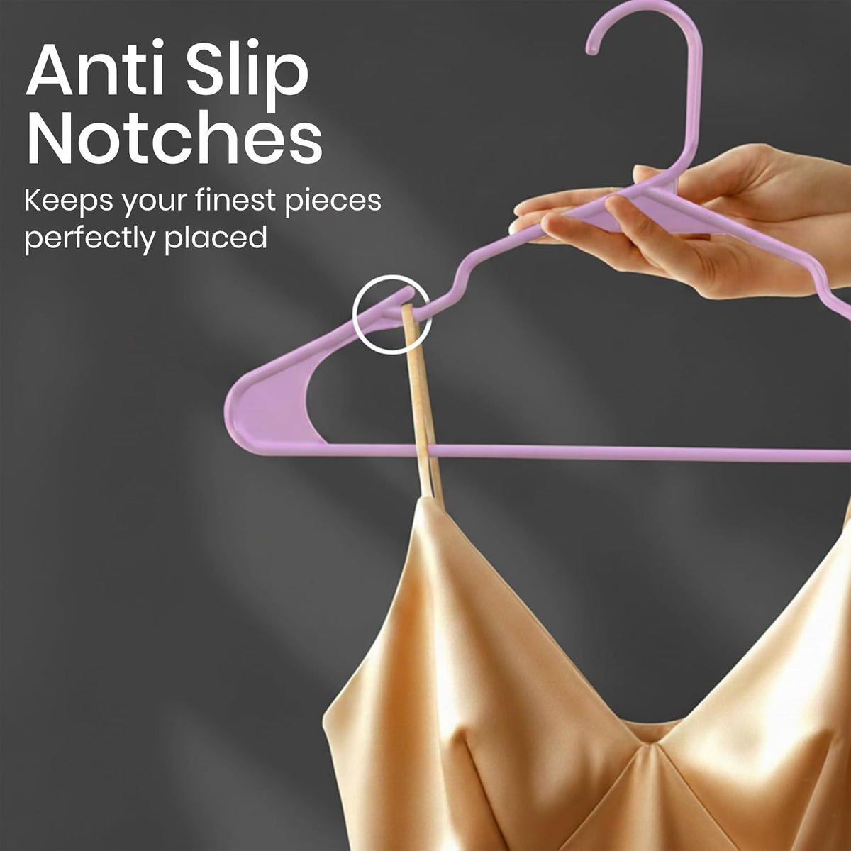 Plastic Hangers 50 Pack – Space Saving Clothes Hanger Pink