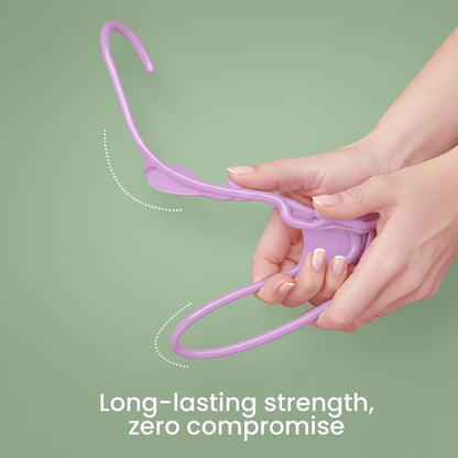Plastic Hangers 50 Pack – Space Saving Clothes Hanger Pink