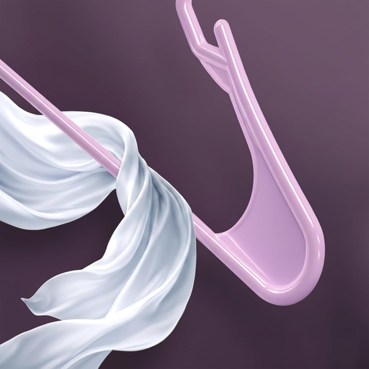 Plastic Hangers 50 Pack – Space Saving Clothes Hanger Pink