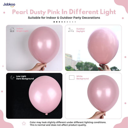Pearl Dusty Pink Balloons, 12 Inch Pearl Blush Light Pink Balloon