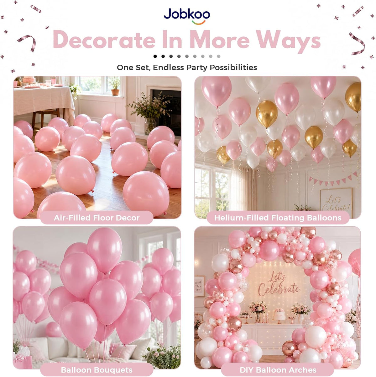 Pearl Dusty Pink Balloons, 12 Inch Pearl Blush Light Pink Balloon