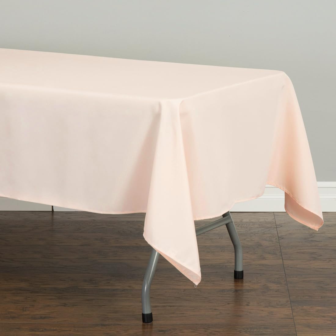LinenTablecloth 60 x 126-Inch Rectangular Polyester Tablecloth Peach
