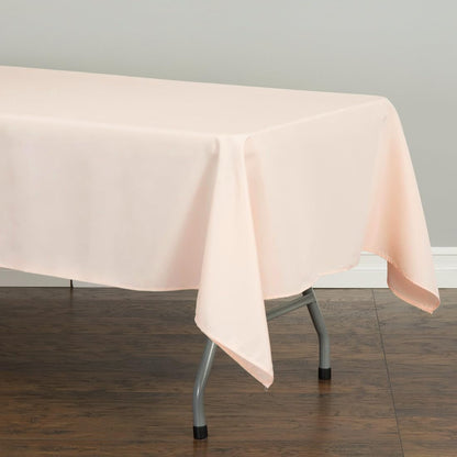LinenTablecloth 60 x 126-Inch Rectangular Polyester Tablecloth Peach