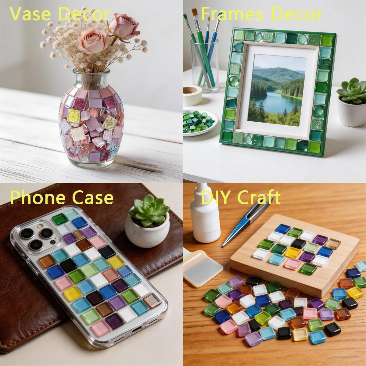 Mosaic Tiles, Bulk Glass Mosaic Pieces, Irregular Sparkling Tiles, Mosaic Kits for Glass Mosaic Tiles for Crafts DIY Art,Frames,Vases Filler,Aquarium Home Decor, 200g/7oz (Red&Pink)