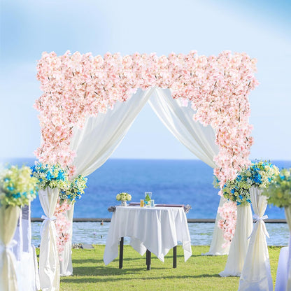 Cherry Blossom Garland Artificial Cherry Flower Vines 4 Pack Hanging Silk Flowers Garland for Home Wedding Garden Party Arch Office Decor (Pink)