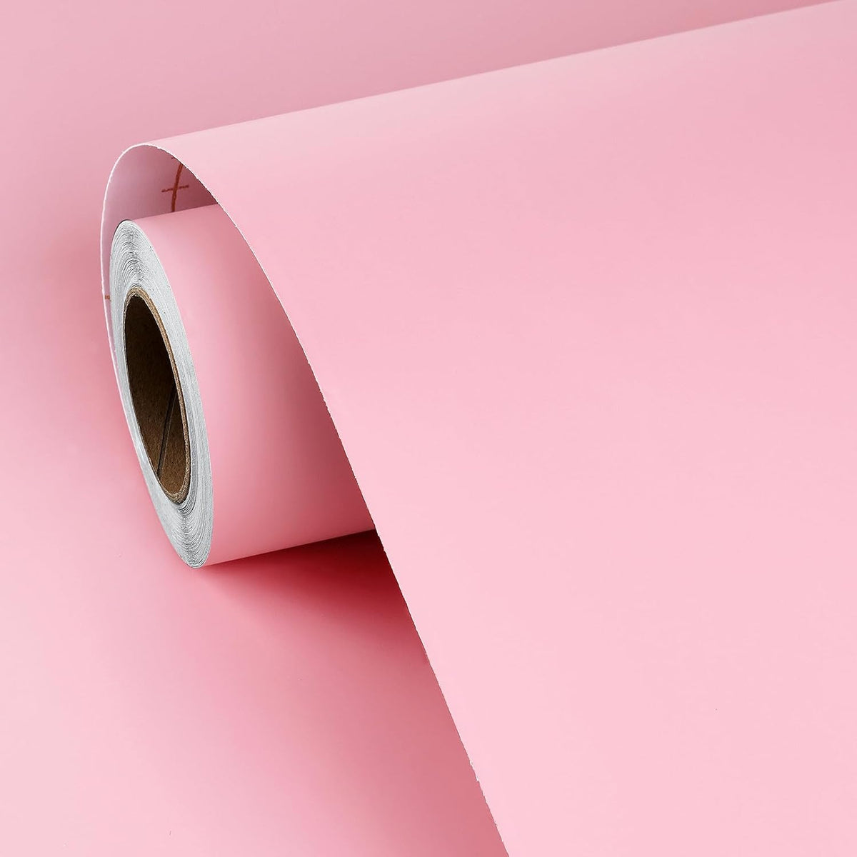 Cute Pink Wallpaper Peel and Stick Waterproof Light Pink Contact Paper Peel and Stick for Cabinets Classroom Desk Self Adhesive Wall Paper for Girls Bedroom Bathroom Walls Shelves 15.8"x78.8"