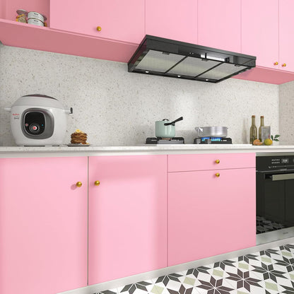 Cute Pink Wallpaper Peel and Stick Waterproof Light Pink Contact Paper Peel and Stick for Cabinets Classroom Desk Self Adhesive Wall Paper for Girls Bedroom Bathroom Walls Shelves 15.8"x78.8"