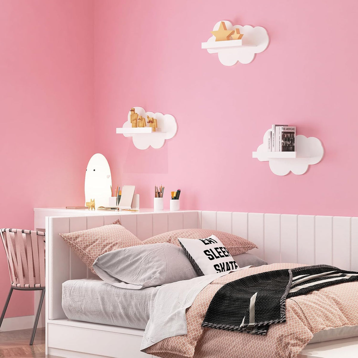 Cute Pink Wallpaper Peel and Stick Waterproof Light Pink Contact Paper Peel and Stick for Cabinets Classroom Desk Self Adhesive Wall Paper for Girls Bedroom Bathroom Walls Shelves 15.8"x78.8"