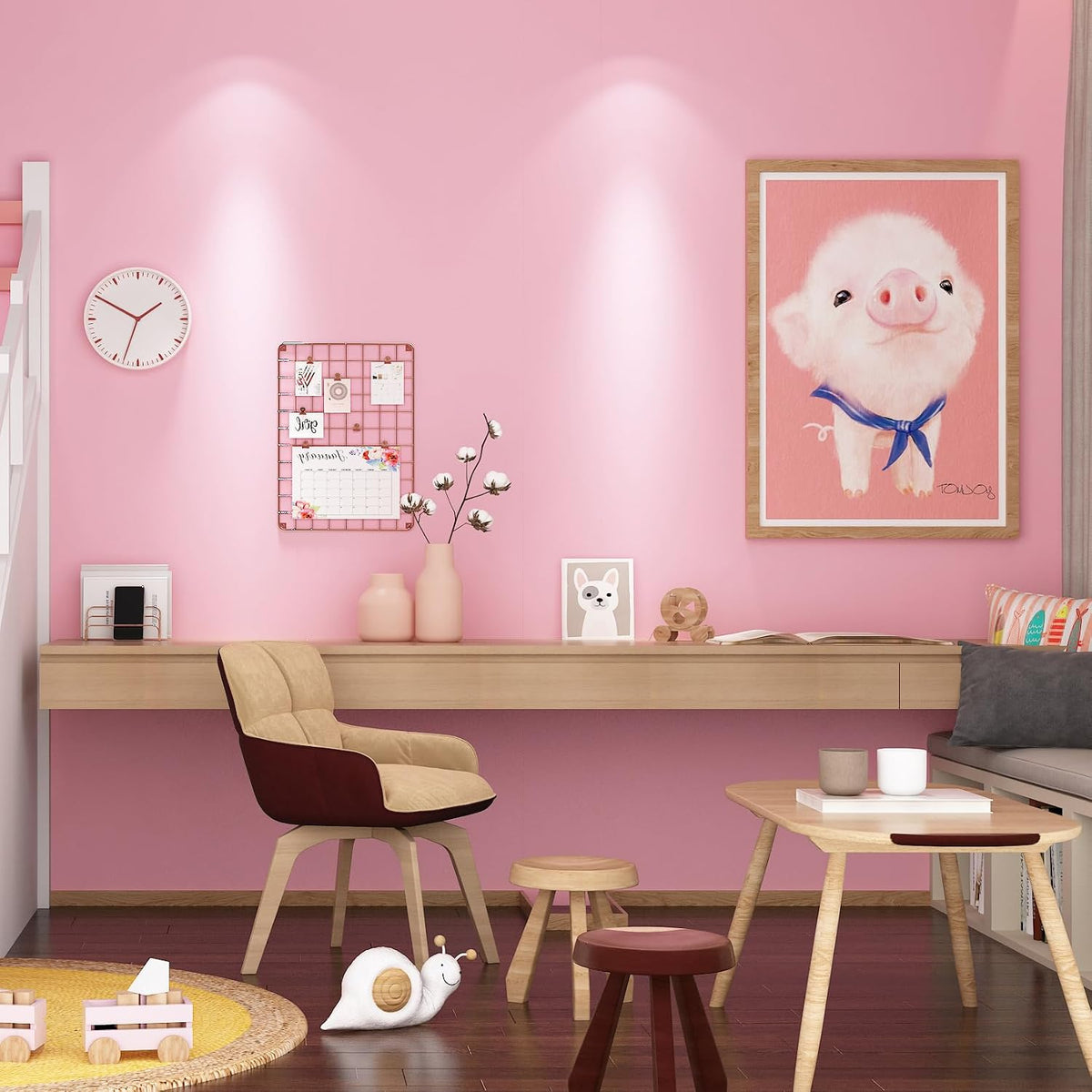 Cute Pink Wallpaper Peel and Stick Waterproof Light Pink Contact Paper Peel and Stick for Cabinets Classroom Desk Self Adhesive Wall Paper for Girls Bedroom Bathroom Walls Shelves 15.8"x78.8"