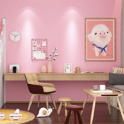 Cute Pink Wallpaper Peel and Stick Waterproof Light Pink Contact Paper Peel and Stick for Cabinets Classroom Desk Self Adhesive Wall Paper for Girls Bedroom Bathroom Walls Shelves 15.8"x78.8"