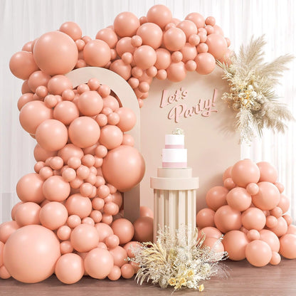 110pcs Peach Balloon Arch Garland Kit 18 12 10 5 inch