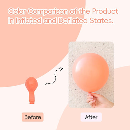 110pcs Peach Balloon Arch Garland Kit 18 12 10 5 inch