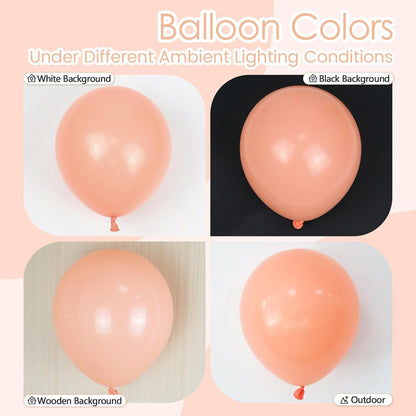 110pcs Peach Balloon Arch Garland Kit 18 12 10 5 inch