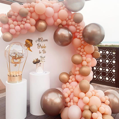 110pcs Peach Balloon Arch Garland Kit 18 12 10 5 inch