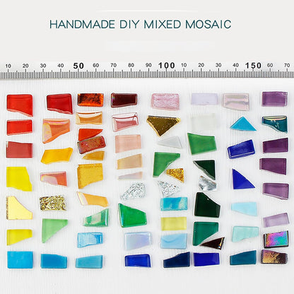 Pink Mixed Irregular Mosaic Glass Pieces, 300 Grams DIY Set for Adults