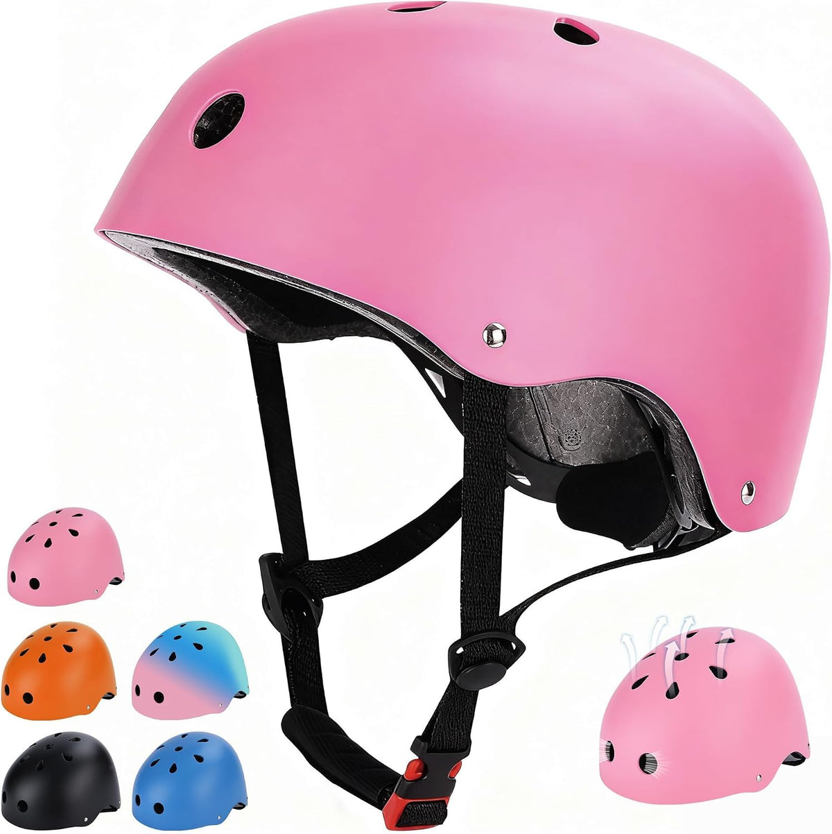 Kids Bike Helmet, Adjustable Toddler Helmet for Ages 3-5-8-14