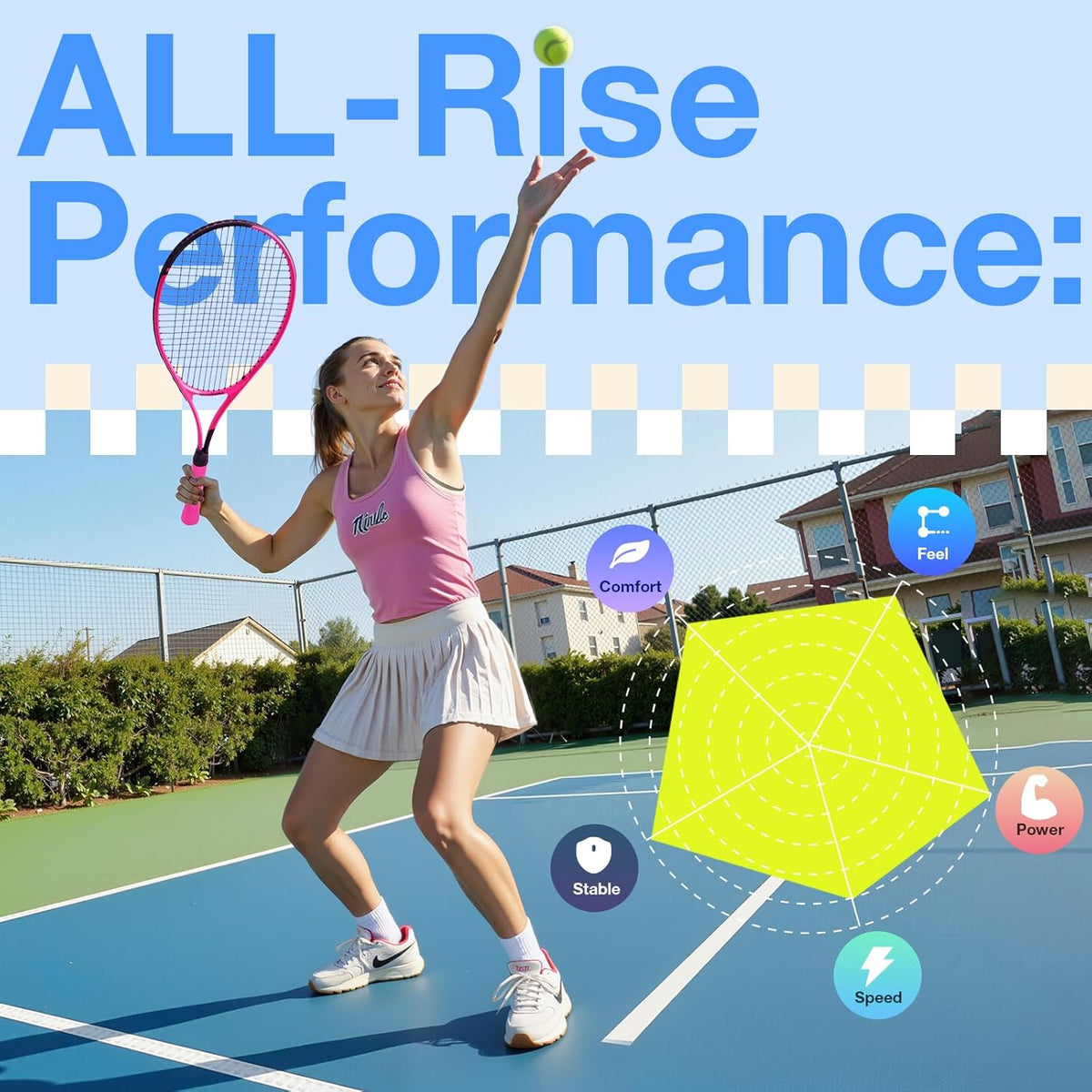 Neon Tennis Rackets 2 Pack for Adults- 27" Lightweight Aluminum Tennis Racquet Set with 3 Balls & Bag- Vibrant High-Visibility Matte Finish for Men Women Beginners