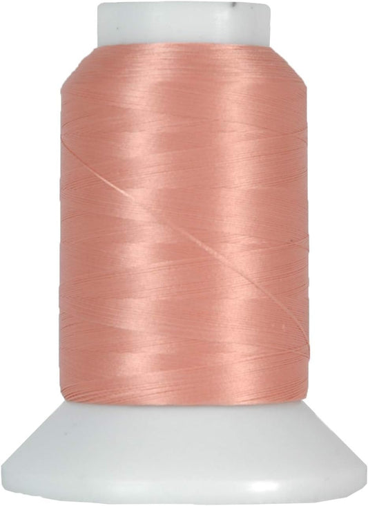 Wooly Serger Thread, Nylon 1000m, Peach 9198 | Stretchy textured nylon serger thread for knits, swimwear, lingerie and soft seams. Great for loopers and coverstitch.