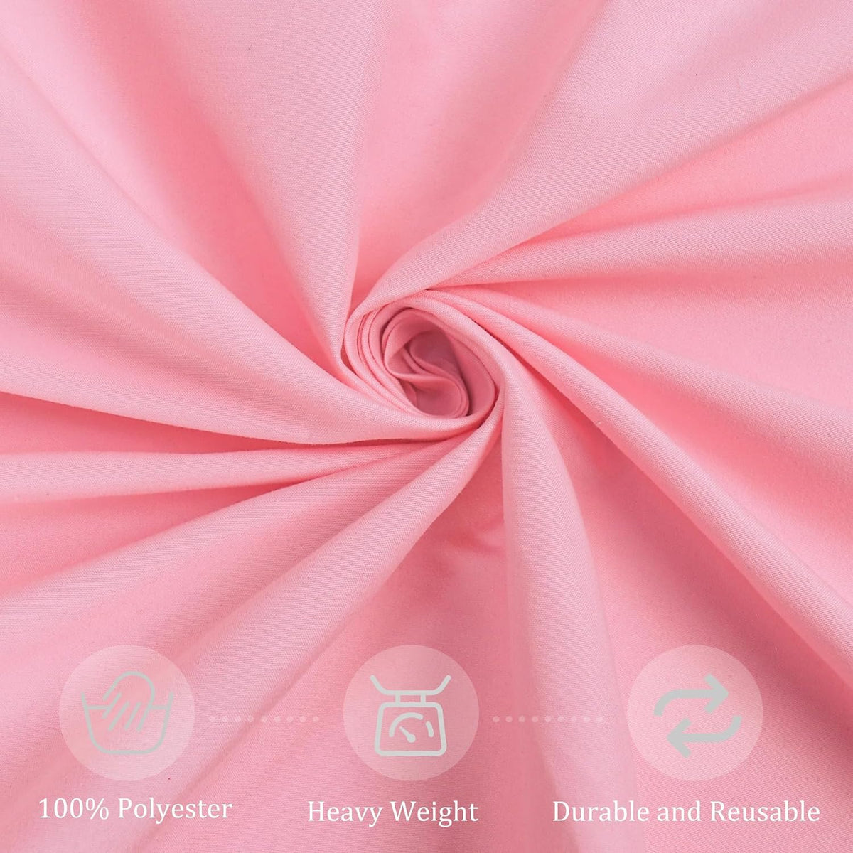 8 Pack Premium Round Tablecloth 90 Inch Pink Round Table Covers Bulk Washable Polyester Fabric Round Table Clothes for Wedding Party Reception Banquet Buffet Restaurant (Pink, 90 Inch)