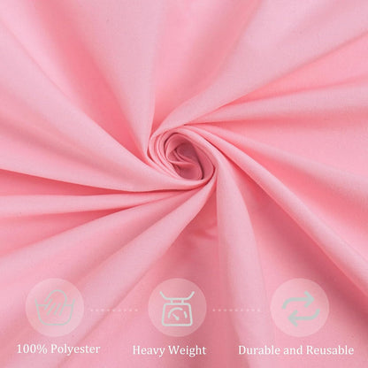 8 Pack Premium Round Tablecloth 90 Inch Pink Round Table Covers Bulk Washable Polyester Fabric Round Table Clothes for Wedding Party Reception Banquet Buffet Restaurant (Pink, 90 Inch)