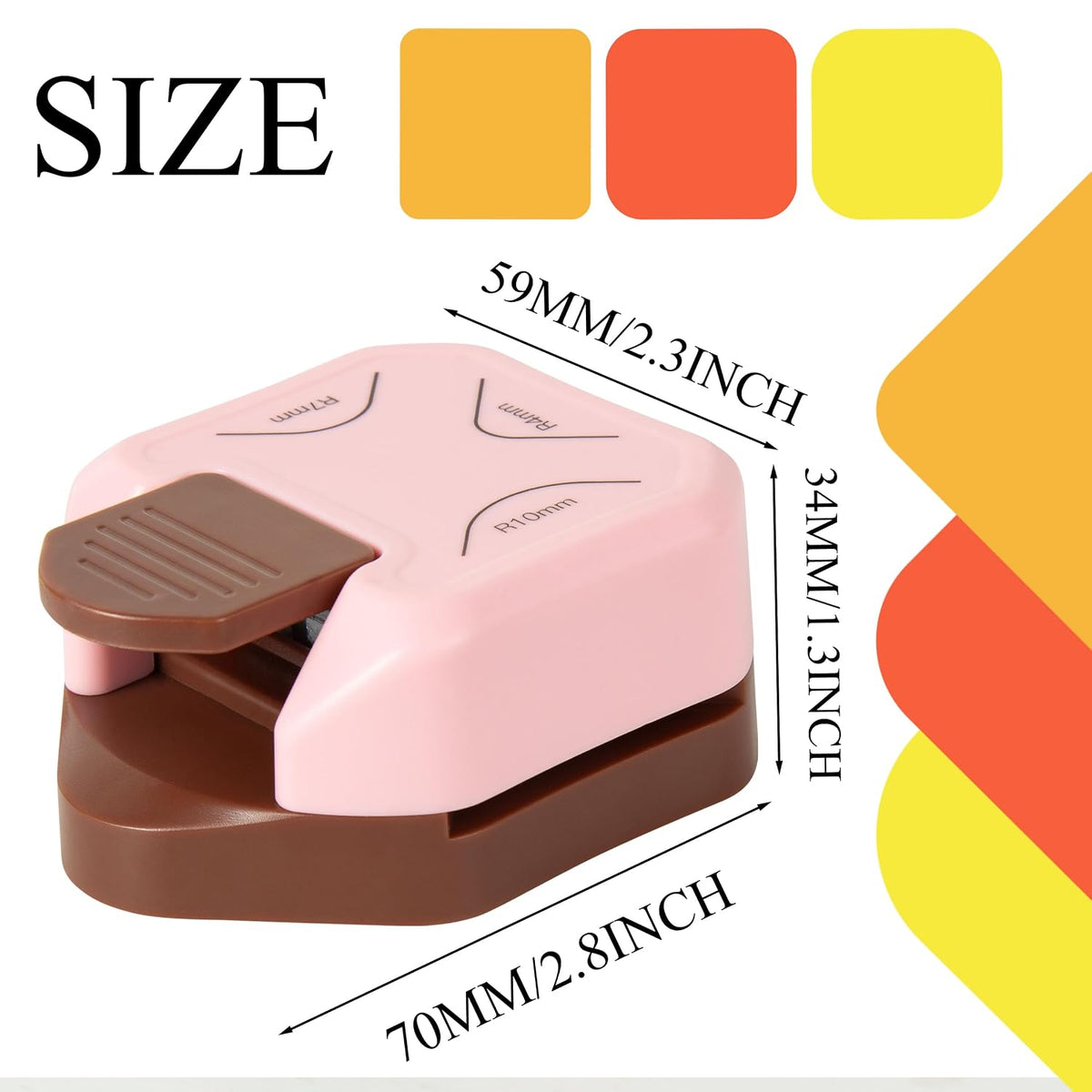 Corner Rounder Punch Pink,Paper Punches for Crafting,Cardstock,Edge Cutter,Scrapbook,Card Making Supplies,Journaling Accessories, Photos Cards Scrapbooking