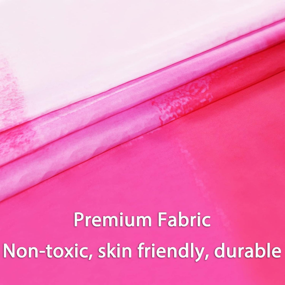Hot Pink Shower Curtain, Watercolor Pink Contemporary Brush Strokes Oil Painting Abstract Bathroom Curtain Waterproof Fabric Machine Washable with 12 Hooks
