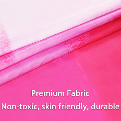 Hot Pink Shower Curtain, Watercolor Pink Contemporary Brush Strokes Oil Painting Abstract Bathroom Curtain Waterproof Fabric Machine Washable with 12 Hooks