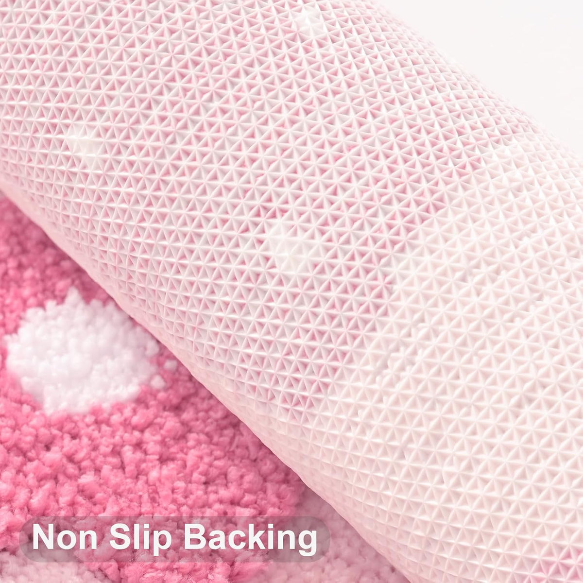 Anybar Pink Bathroom Rugs Cute Strawberry Flower Bath Mat Bathroom Accessories, Funny Colorful Non Slip Floor Bath Rug Machine Washable Bathmat Soft Microfiber Carpet for Shower, Bathtub (18x25 inch)